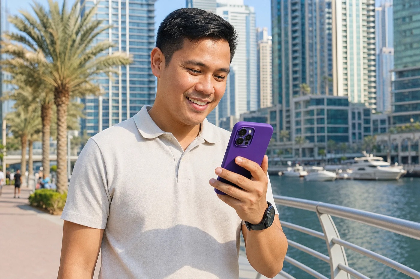 Filipino customer using Aspora in the UAE